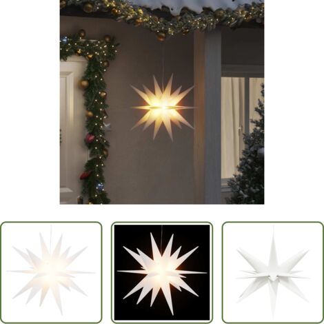 Decorazione Natale -  Luce di Natale con LED Pieghevole Bianca 57 cm