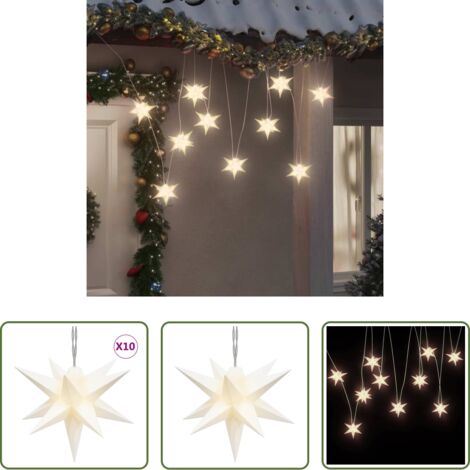 Decorazione Natale -  Luci di Natale 10 LED Bianche 10 cm