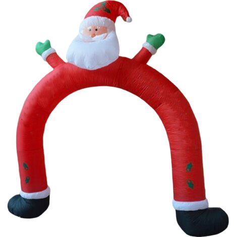 Decorazione natalizia babbo natale arco gonfiabile da 270 cm