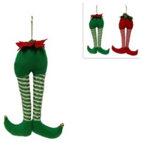 DECORAZIONE NATALIZIA DA APPENDERE, GAMBE A FORMA DI ELFO, 39X29CM, COLORE ASSORTITO, NATALE, ADDOBBI DI NATALE