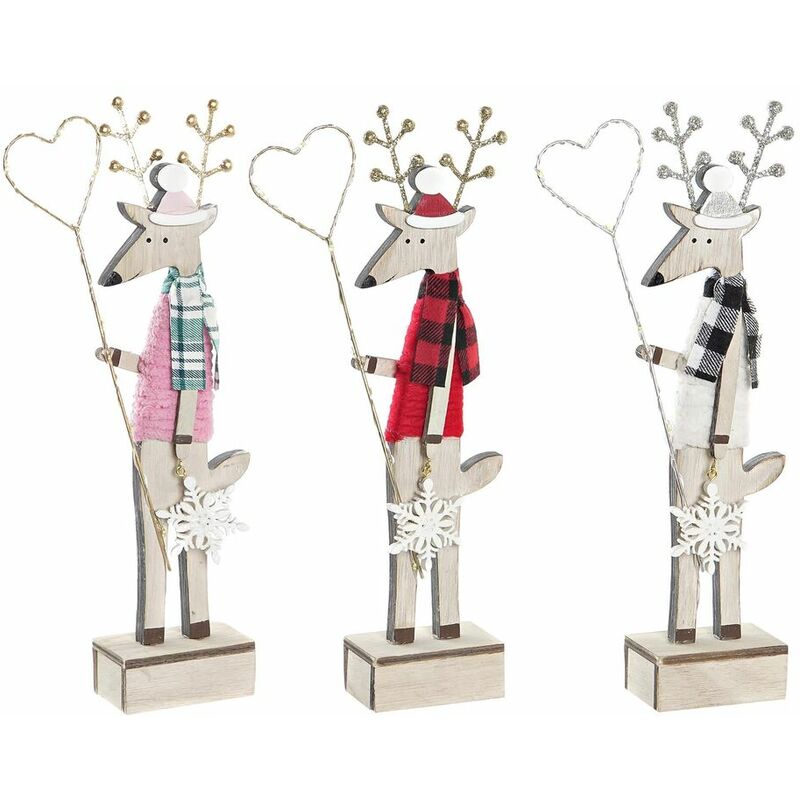 Dkd Home Decor - Decorazione Natalizia mdf Renna