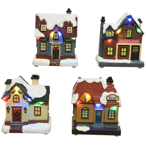 Decorazione Natalizia Lumineo Casetta 8,5 x 5,5 x 10 cm Luce LED Multicolore