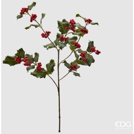 DECORAZIONE NATALIZIA, RAMO AGRIFOGLIO, H66CM, NATALE, ADDOBBI DI NATALE