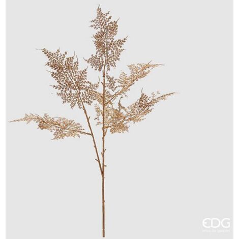 DECORAZIONE NATALIZIA, RAMO ASPARAGUS H80CM, COLORE ORO, NATALE, ADDOBBI DI NATALE