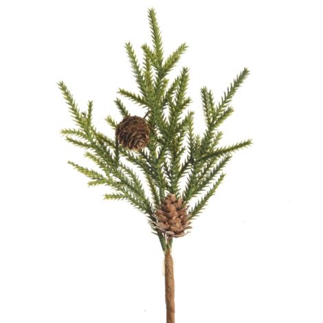 DECORAZIONE NATALIZIA, RAMO CON PIGNE, 5X13X24 CM, NATALE, ADDOBBI DI NATALE