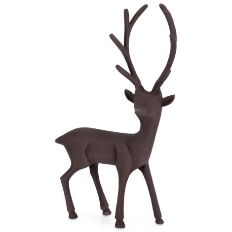 Decorazione natalizia "Rovaniemi" renna per decorazioni natalizie h 43,5 cm -Bianco