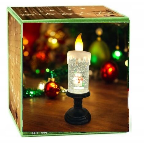 DECORAZIONE NATALIZIO CANDELA LED ILLUMINATA XXL 31CM CANDELA NATALIZIO