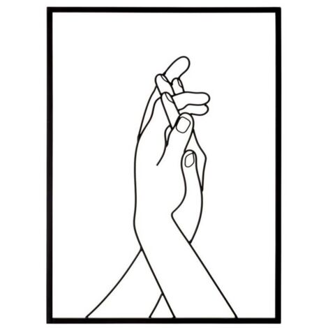 Decorazione Parete Ferro Mani Semplici cm 40X55 - SIMPLY HANDS
