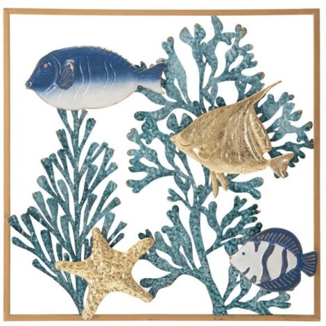 Decorazione Parete Ferro Pesce cm 50,2X3,8X50,2 - FISH