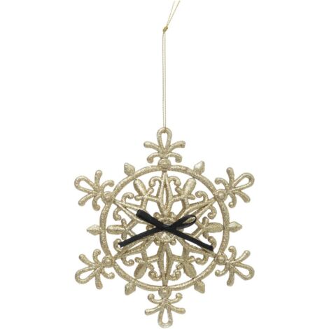 Decorazione per albero con fiocco di neve oro nudo 14 cm - Atmosphera créateur d'intérieur