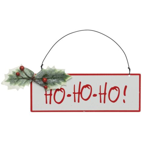 Decorazione per albero di natale in metallo con scritta hoho 23 cm - Atmosphera créateur d'intérieur