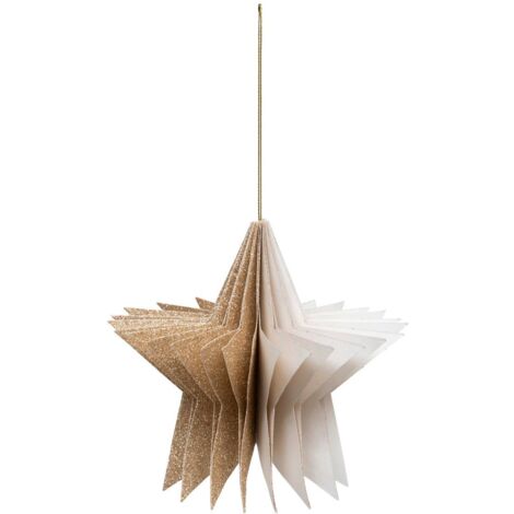 Decorazione per albero di natale stella glitter oro 14cm - Atmosphera créateur d'intérieur