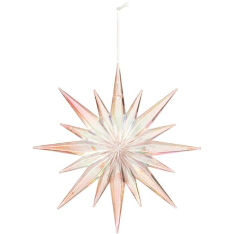 Decorazione per albero di natale stella rosa 12 cm - Atmosphera créateur d'intérieur