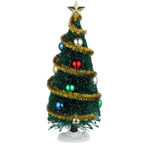 Decorazione per villaggio di Natale "Albero di Natale verde scintillante" in plastica