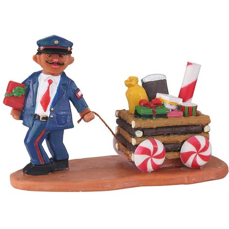 Decorazione "Post di Gingerman" per Villaggio di Natale e presepe, in Resina da h 3,2 cm