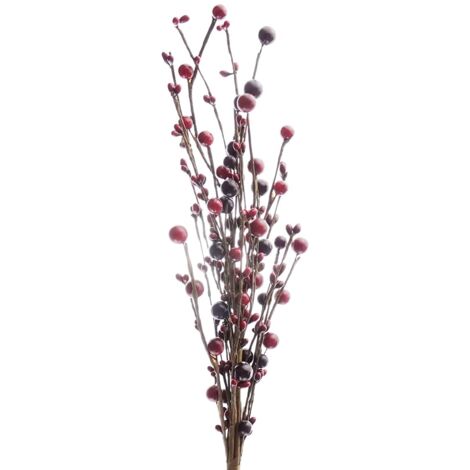 Decorazione Ramo con Bacche Rosse 60cm