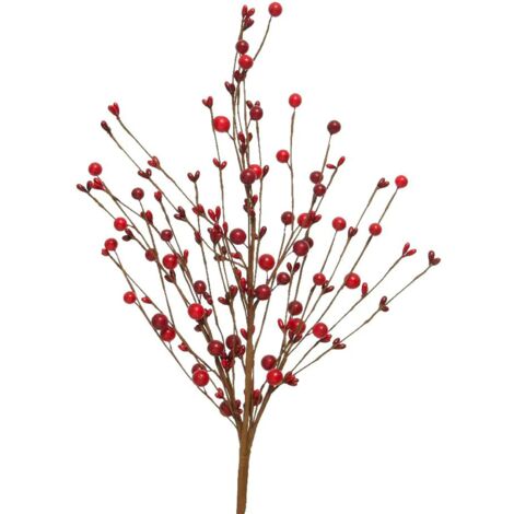 Decorazione Ramo con Bacche Rosse 60cm
