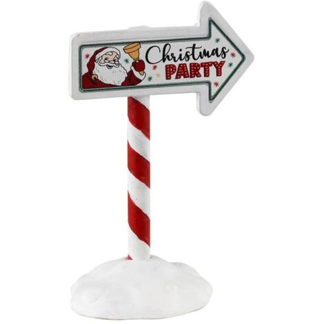 Decorazione "Segnale della festa di Natale" per Villaggio di Natale e presepe, in Metallo da h 3,1 cm