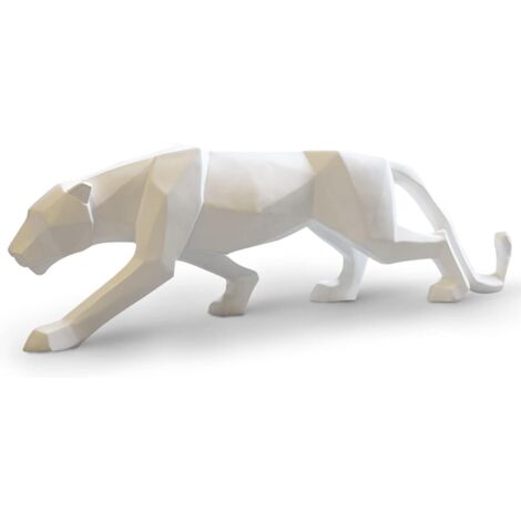 Decorazione soggiorno moderno, Oggetto decorativo moderno, Statua, Statue decorative, Scultura, Oggetto decorativo soggiorno moderno, Deco, Animali in resina, Statuetta decorativa Leopardo bianco