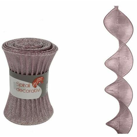 DECORAZIONE TESSUTO SPIRALE 12,5 CM ROSA