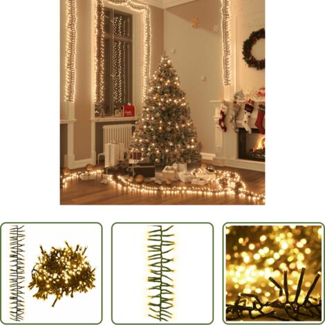 Decorazioni fai-da-te -  Gruppo Stringa LED con 1000 Luci LED Bianco Caldo 11 m PVC