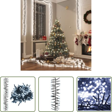 Decorazioni Natale -  Gruppo Stringa LED con 1000 Luci LED Bianco Freddo 11 m in PVC