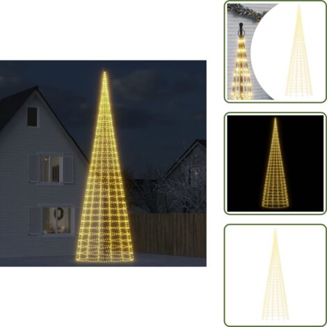Decorazioni natalizie - vidaXL Albero di Natale a LED 3000 LED Bianco Caldo 800 cm - Luci a LED