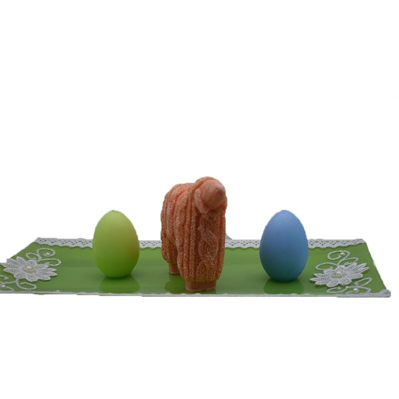 Image of Decorazioni pasquali piatto centrotavola con candele uova di pasqua idea regalo arredo casa
