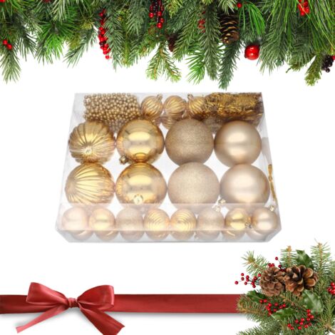 Decorazioni per l'albero di Natale, palline, catene, set da 32