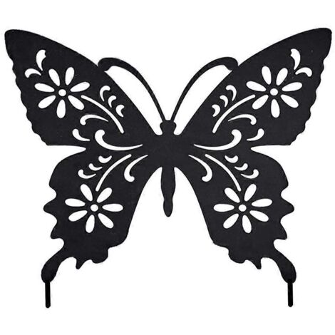 Décorez vos tas de jardin avec de la peinture acrylique pour créer une œuvre d'art sur le thème des papillons dans votre jardin.