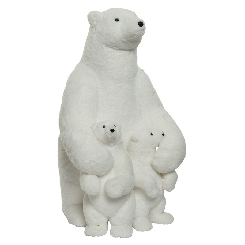 

Oso polar poliester con 2 cachorros 57x68x100cm - Decoris