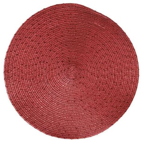 Decoris Tovaglietta Rossa Rotonda - Tavola Natalizia - 38cm