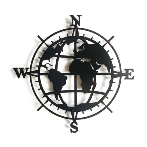 Decorizzly® Rosa de los vientos / Brújula GLOBO 3D