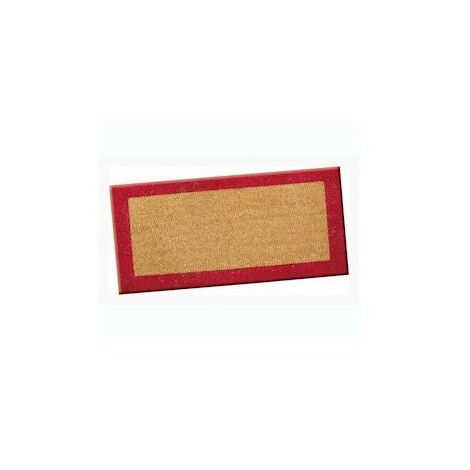 Decormat Tapis Coco écru Bordé Couleurrouge33x60cm - Decormat
