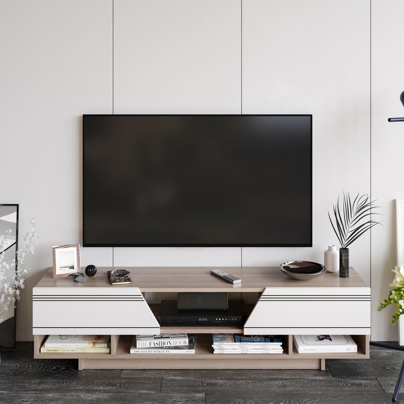 Aspatria tv Unit for TVs up to 70'' - White and Cordoba - Decorotika