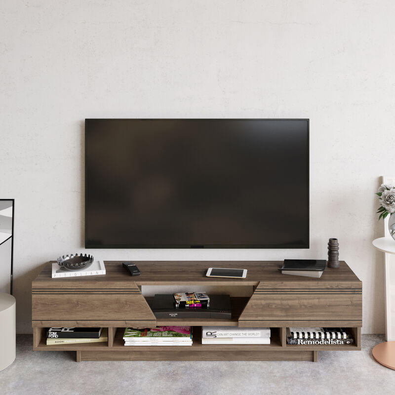 Aspatria tv Unit for TVs up to 70'' - Walnut - Decorotika