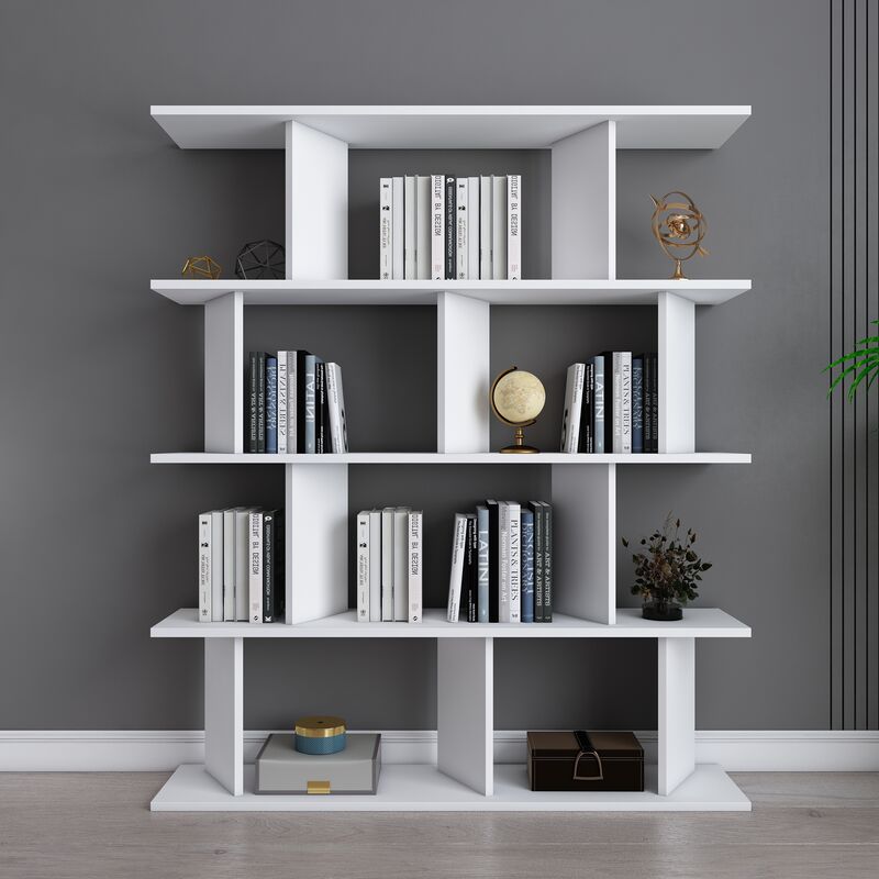 Decorotika Grace Bookcase Bookshelf Shelving Unit - White