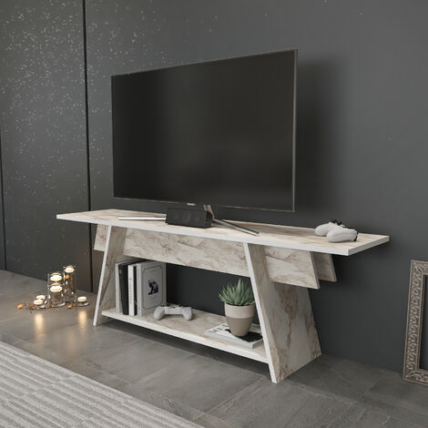 Grey marble tv deals cabinet