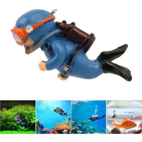 Décors de Plongée Sous-Marine pour Aquarium avec Figurines et Végétaux Artificiels Décoratifs - AUTRES