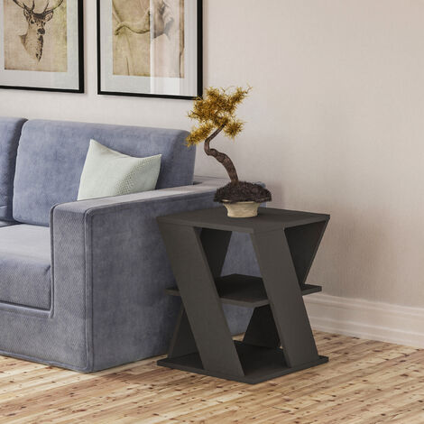 Decortie Cyclo Moderner Couchtisch Anthrazit Grau Mehrzweck H 55cm