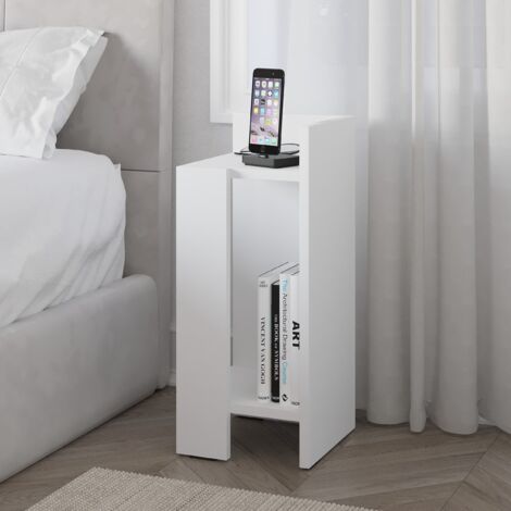Decortie Elos Modern Bedside Table Right Module - White