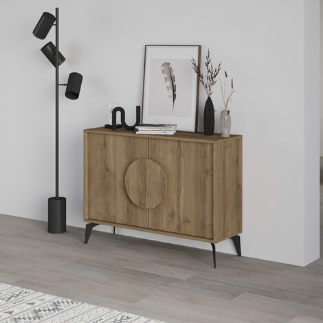 Decortie Gora Console Sideboard Display Unit 110Cm - Dark Oak Effect