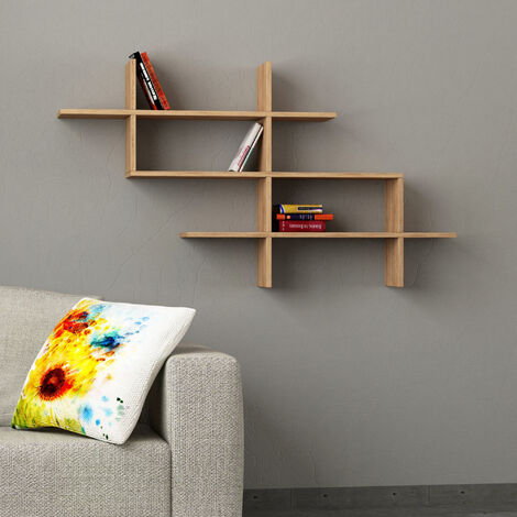 Decortie Halic Wandregal Modern Bücherregal Eiche B 150cm Breit