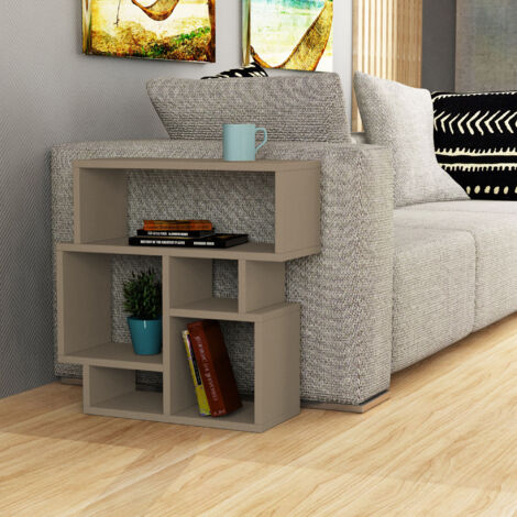 Decortie Karma Table d'appoint moderne à usages multiples Gris moka H60.5 cm