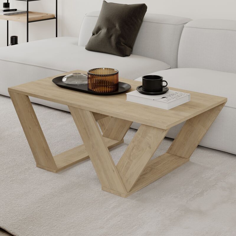 Decortie Pipra Table basse moderne polyvalente Chêne 110x60x40cm Decortie Pipra Table basse moderne polyvalente Chêne 110x60x40cm