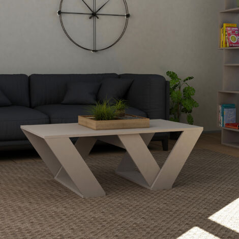 Decortie Pipra Table basse moderne polyvalente gris moka 110x60x40cm