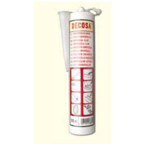 Decosa – Colle multi-usage 490 g – Colle sans solvant pour panneaux en polystyrène et polyuréthane – Collage intérieur solide et durable