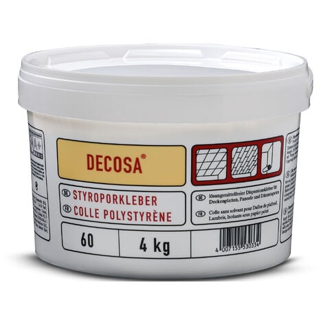 DECOSA Colle Polystyrène - blanc - seau 4 kg - 1 seau