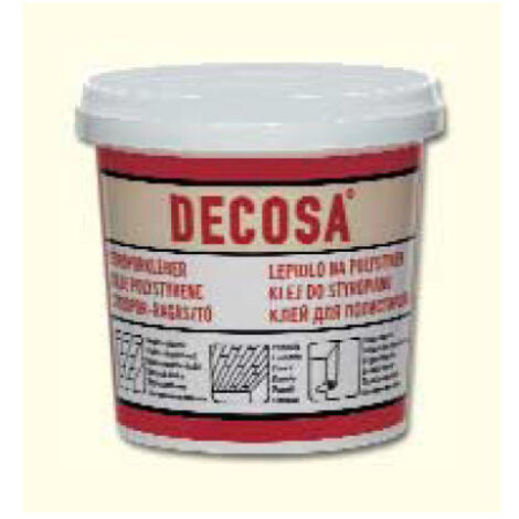 Decosa – Colle polystyrène sans solvant 1 kg – Séchage rapide pour dalles de plafond et lambris – Application sur supports absorbants