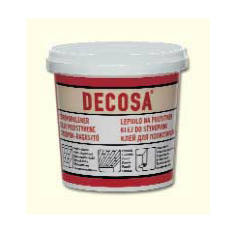 Decosa – Colle polystyrène sans solvant 1 kg – Séchage rapide pour dalles de plafond et lambris – Application sur supports absorbants